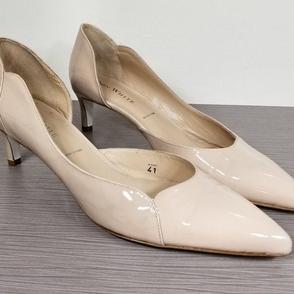 Ron White Merile Half d'Orsay Pump, Nude Patent leather, Womens Size 10.5 - Picture 3 of 10
